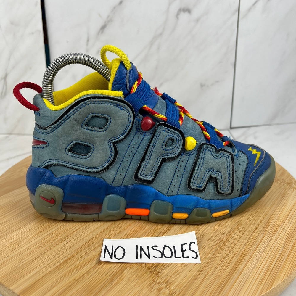 2017 Nike Air More Uptempo Doernbecher Youth Size 3.5Y Blue Suede Sneaker AH6963